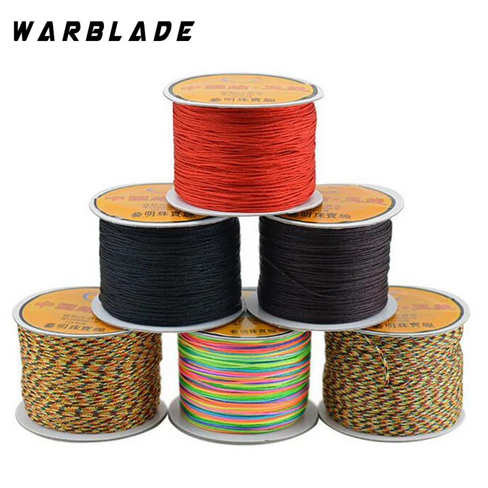 

WarBLade 0.8mm Cotton Cord Nylon Thread Chinese Knot Cord Plastic String Strap DIY Rope Bead Necklace Bracelet Jewelry Making