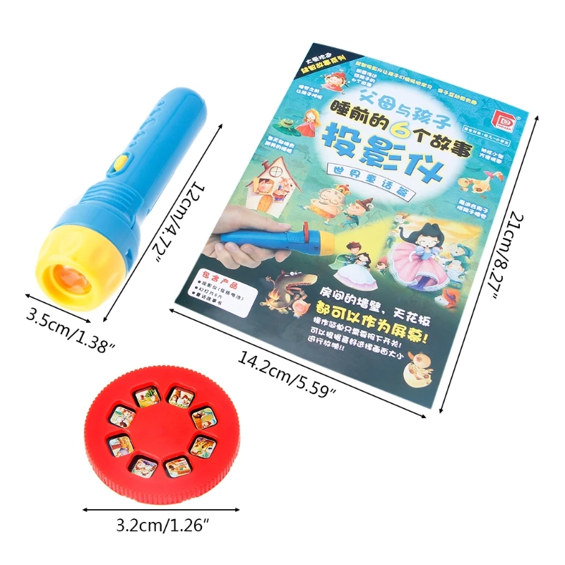 Top Quality Fairy Tales Sleeping Story Light Projector Flashlight Toys Kids Educational Toy