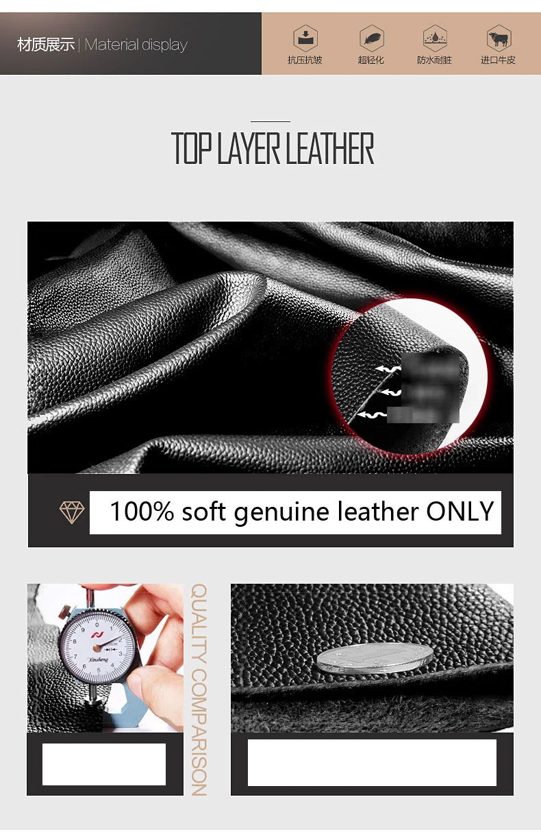 Zency Damen-Rucksack aus 100% Echtleder, Modischer Bronze-Rucksack mit Großer Kapazität und Vielen Taschen, Einfacher Tagesrucksack für die Arbeit – Detail 21