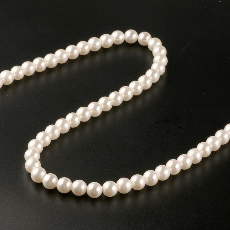 Natural White Shell Pearl Round Loose Beads For Jewelry Making Choker Making Diy Bracelet Jewellery 2/3/4/6/8/mm Wholesale15\'\'