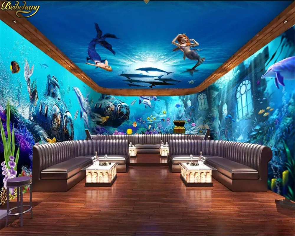 beibehang Custom wallpaper sea bottom quest marine theme whole house wall papel de parede wall papers home decor 3d wallpaper