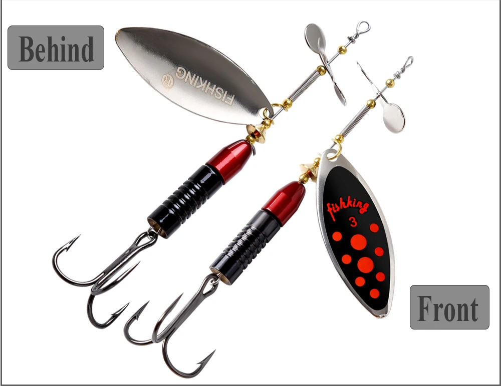 NGB Mehrfarbiger Weitwurf-Spinner für Tieflaufende Fischerei, Spinnerköder für Hechtangeln, Harte Kunstköder aus Metall – Detail 4
