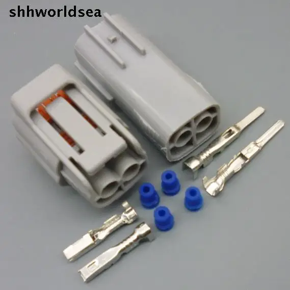 

shhworldsea 5/100/100set 2Pin 2.2mm car connector,car fog lamp plug 6195-0003,Car engine waterproof connector for VW,Audi,Toyota