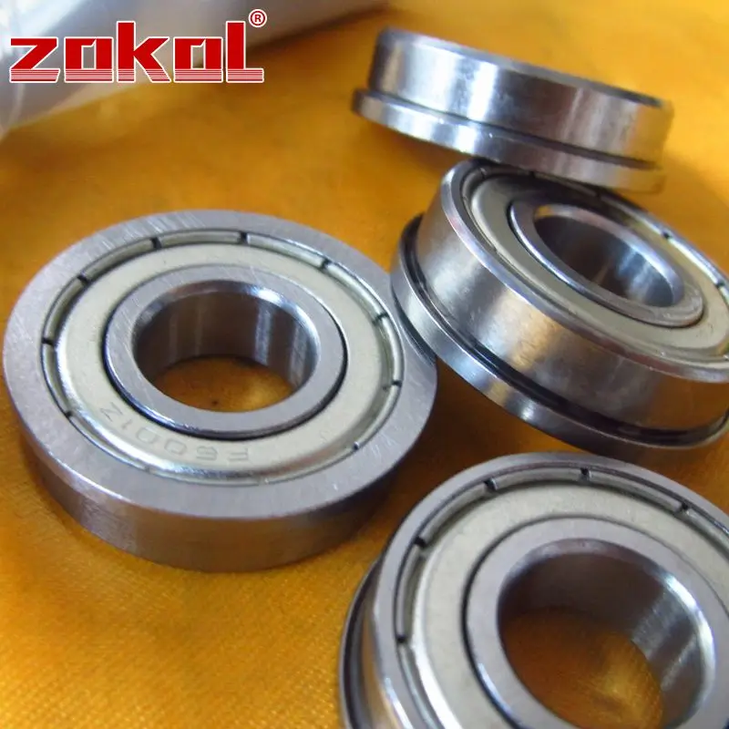 1/50Pcs/Lot F6000/6001/6002/6003/6004/6005/6006 ZZ 2RS Flange Deep Groove Ball Bearing ZOKOL