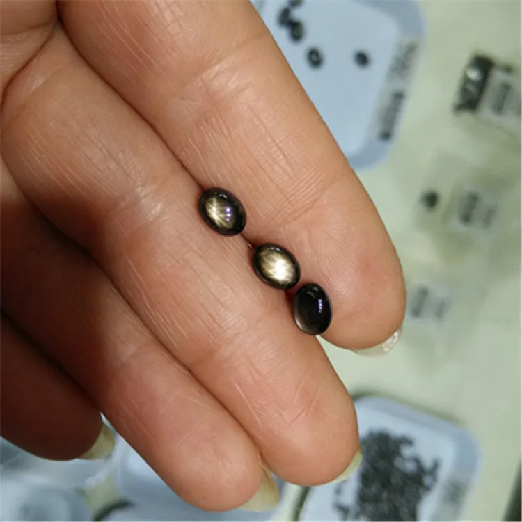 Natural star sapphire Ring s925 sterling silver personality fine Jewelry for women party Natural black gemstone