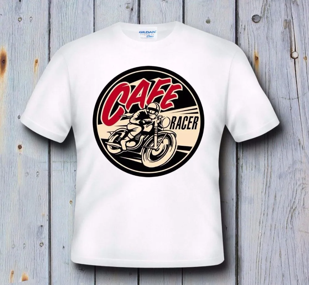 Men 2019 Summer Round Neck Men's T-Shirt Fashion Cafe Racer T Shirt, Mens, Motorbike, Biker, Retro, Gift, Classic Tee Shirt