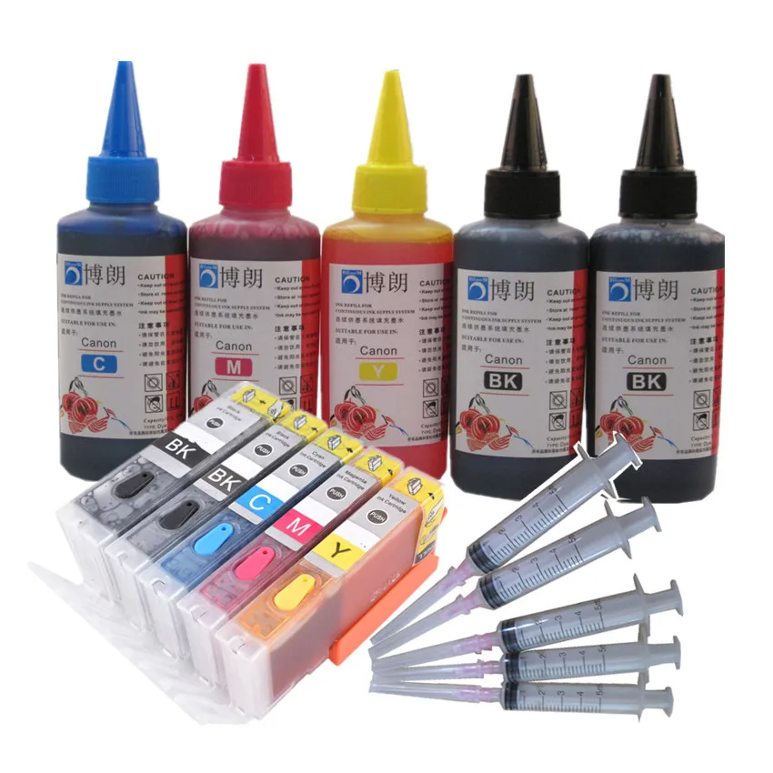 PGI-550 Refill ink kit For Canon Pixma IP7250 MG5450 MX925 MG5550 MG6450 MG5650 MG6650 IX6850 MX725 MX925 Printer pgi 550 551