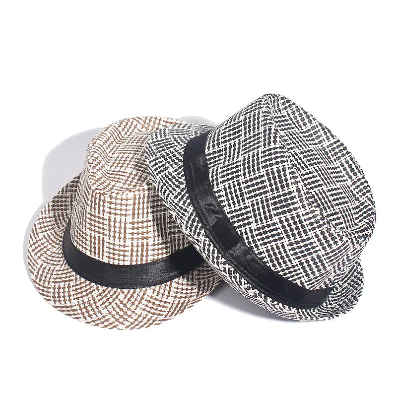 Hot Gangster Cap Unisex Women Men Fashion Beach Sun Straw Summer Casual Trendy Panama Jazz Hat Cowboy Fedora hat Casquette