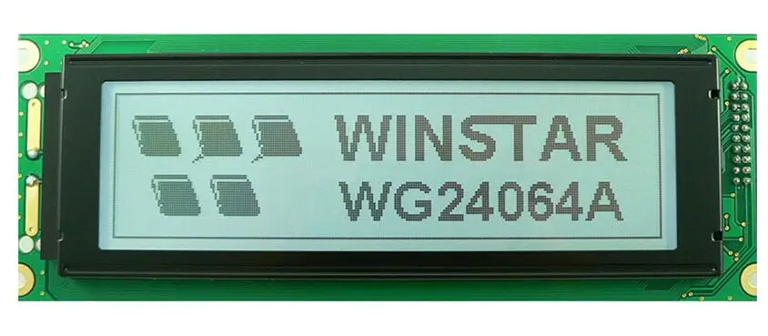 

WG24064A WINSTAR 5V 240x64 graphic LCD display module which is built in RA6963 controller screen white backlight