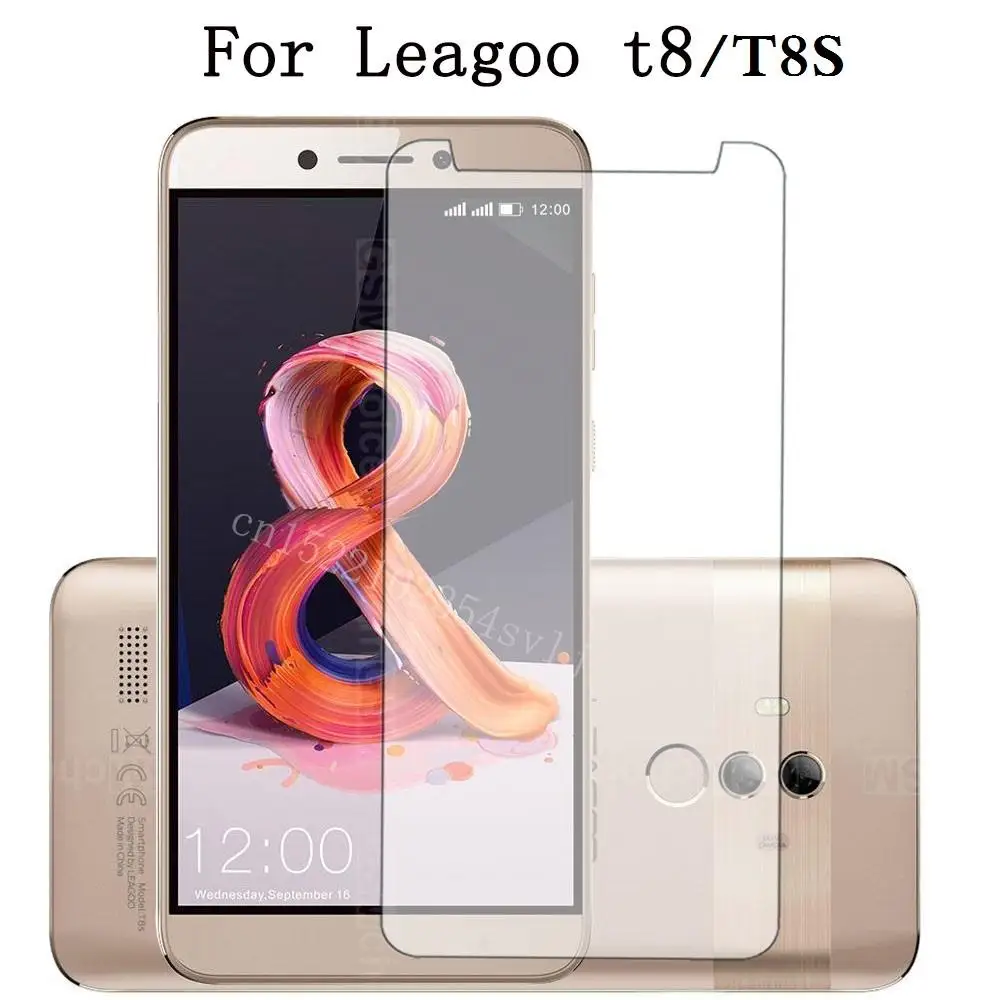 Leagoo T8s закаленное стекло 5,5 'Leagoo T8s Защитная пленка для экрана 9H 2.5D ультратонкая защитная пленка против царапин для Leagoo T8