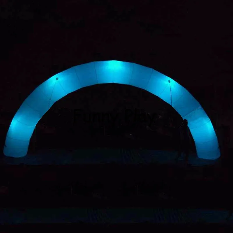 8m Inflatable led event arch for Advertisement with light and Double Sided Digital logo printing Led Lighting archway