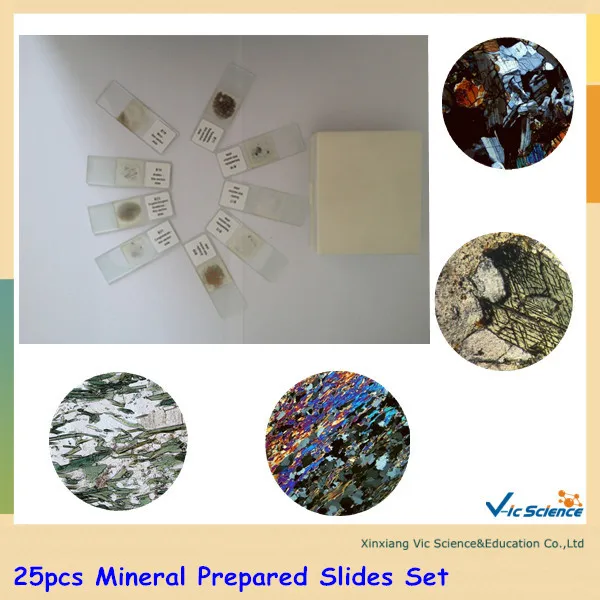 

25pcs Mineral Prepared Slides Set