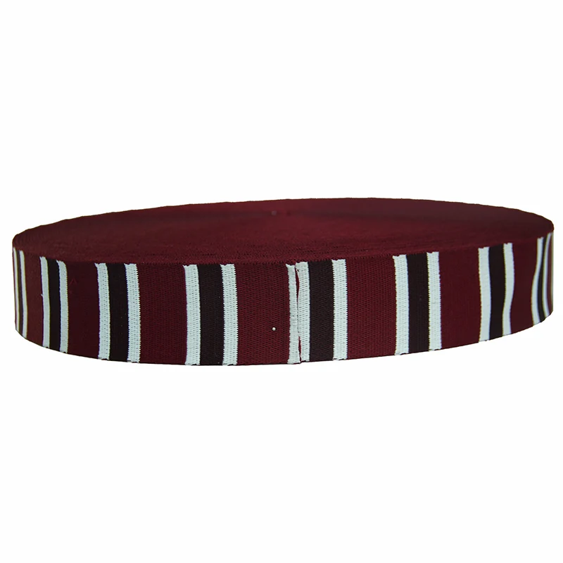 

New Arrival High Quality 2 Inch Wide Polyester Jacquard Webbing Strap For Bag Red/White Color 50mm Wide 2mm Thickness
