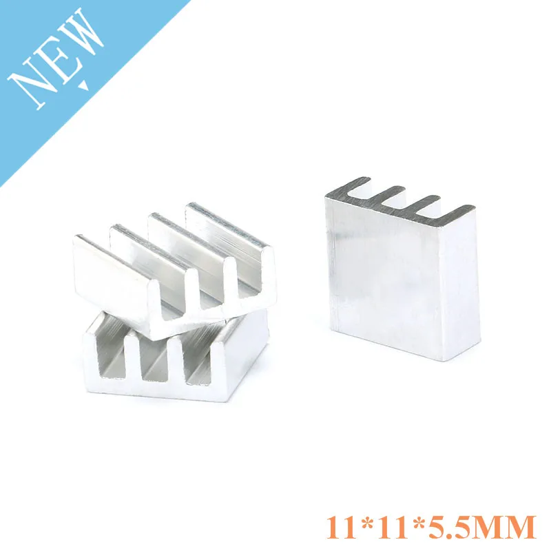 10 pcs 11*11*5.5 มม. ฮีทซิงค์ Cooling Fin หม้อน้ำอลูมิเนียม Cooler ความร้อนสำหรับชิป, LED Power IC ทรานซิสเตอร์, โมดูล PBC