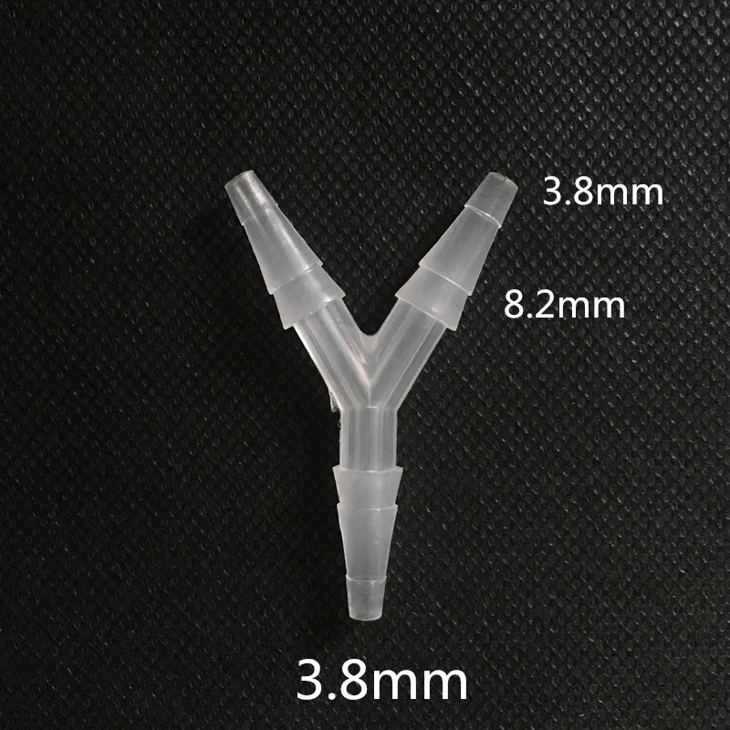 5Pcs/Pack 2.4mm-15.8mm Plastic 3 Ways Hose Joiner Y Connector Adapter