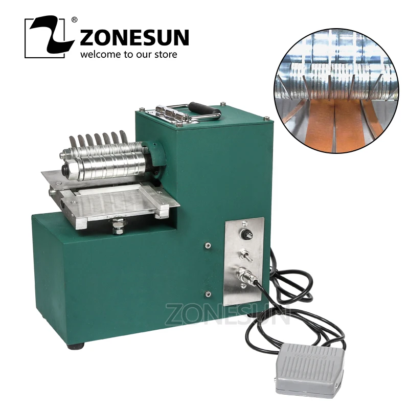 

ZONESUN Single Head Leather Cutting ,leather slitter,shoe bags straight paper cutter, Vegetable tanned leather slicer