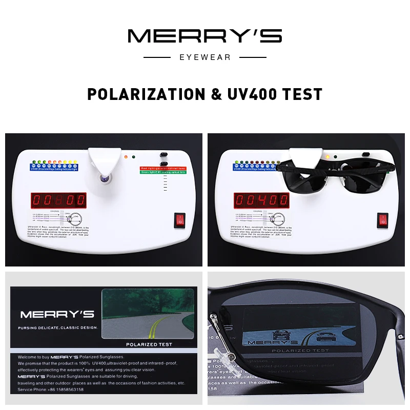 MERRYS DESIGN Classic Men Aluminum Alloy Sunglasses HD Polarized Driving UV400 Shades Protection S8360