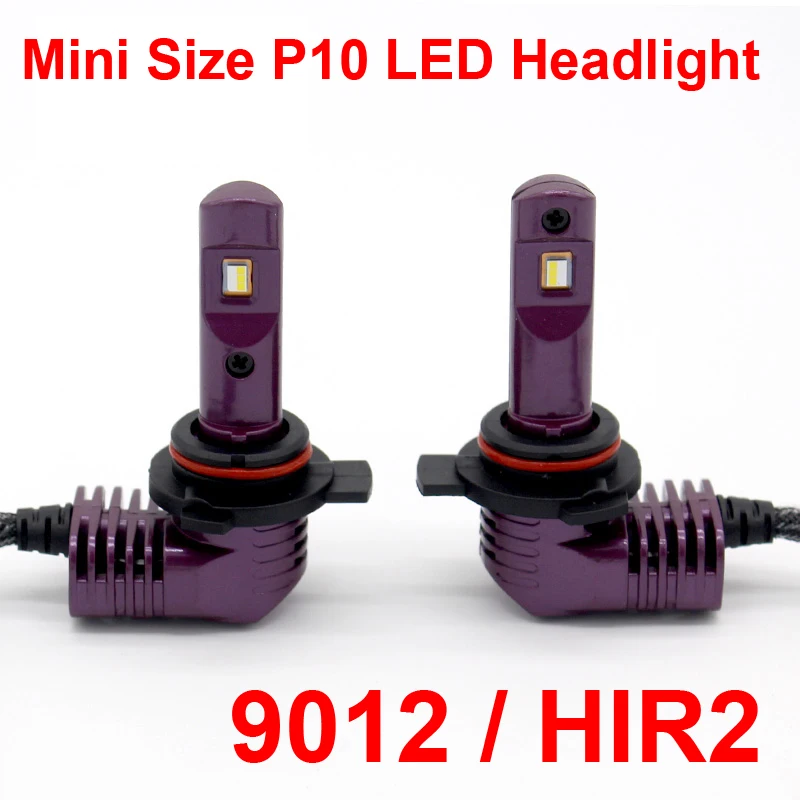 

1 Set Super MINI SIZE CSP CHIPS 9012 HIR2 P10 LED Headlight All-in-one As 1:1 Original Lamps Turbo Fan Focus Beam 35W 5200lm 6K