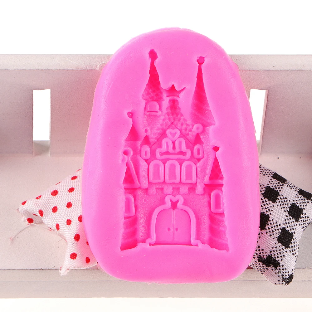 Mini Castle Silicone Mold chocolate Fondant moulds baking DIY party cake Decorating Tools F0465