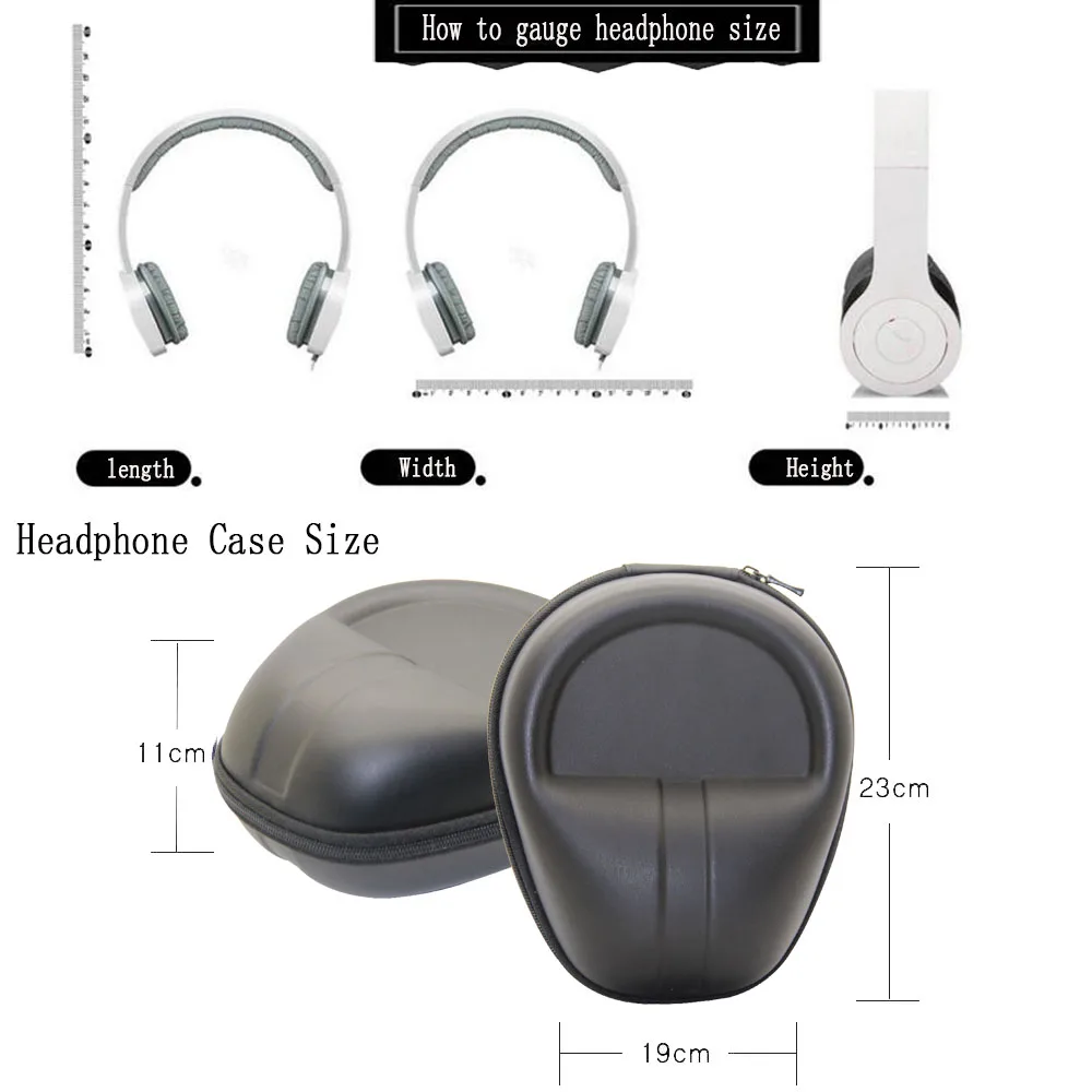 Earphone Storage Portable Bag For Audio Technica ATH-ANC9 ANC27 ANC29 ATH-ANC7B ATH-MSR7GM MSR7NC Headphone Carry Pouch Case