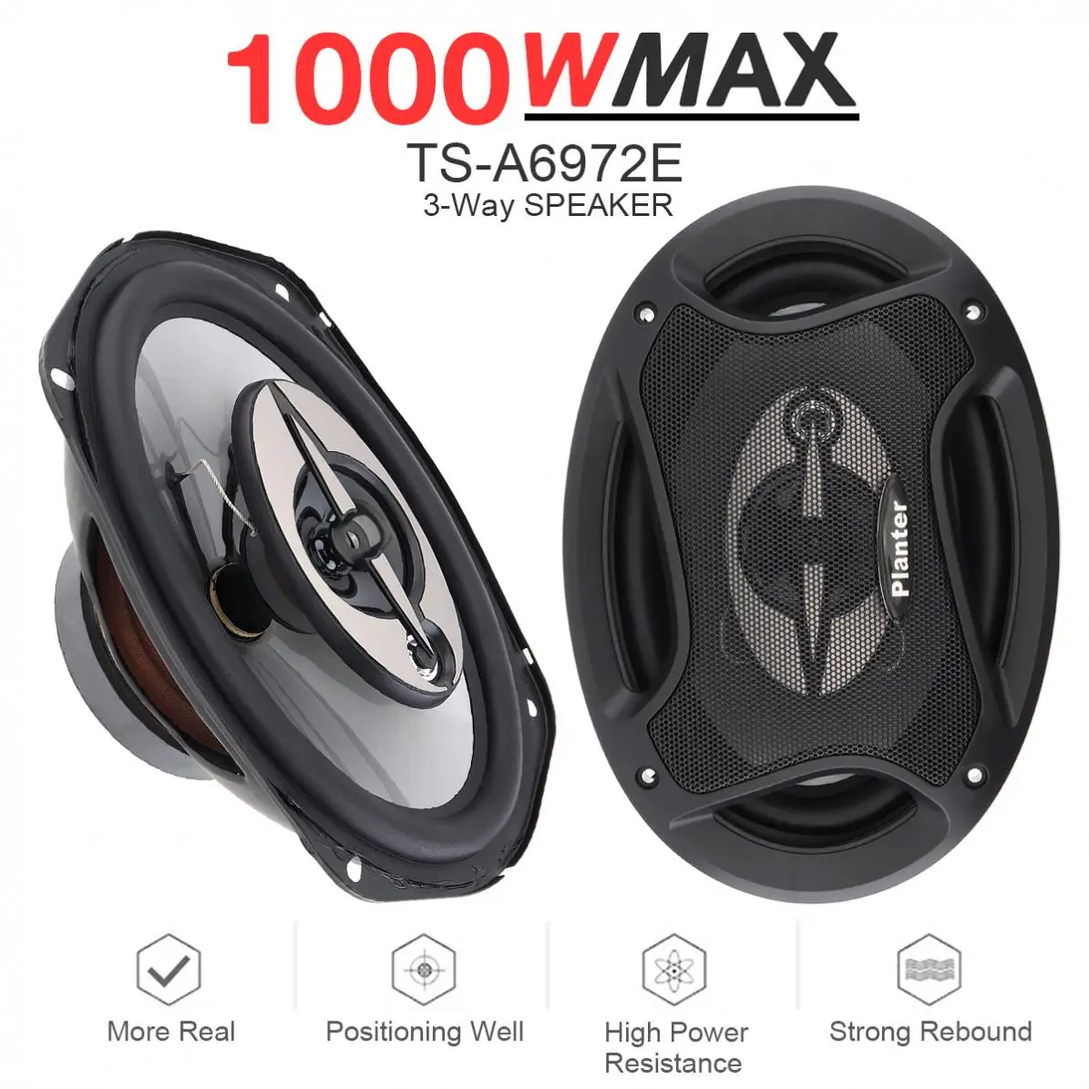 

6x9 Inch 1000W Universal Car Coaxial Auto Audio Music Stereo Full Range Frequency Hifi Speakers Non-destructive Installation