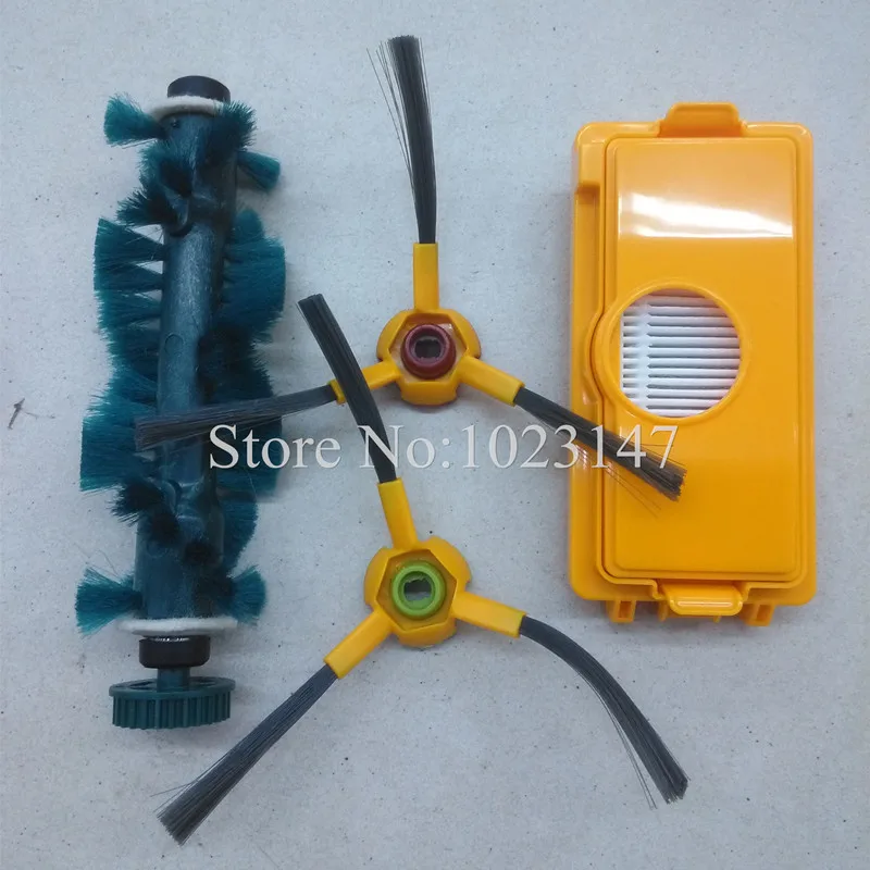 1x Dust Filter + 1x Agitator Brush + 2x Side brush kit for Ecovacs Deebot Deepoo D73 D76 D77 series