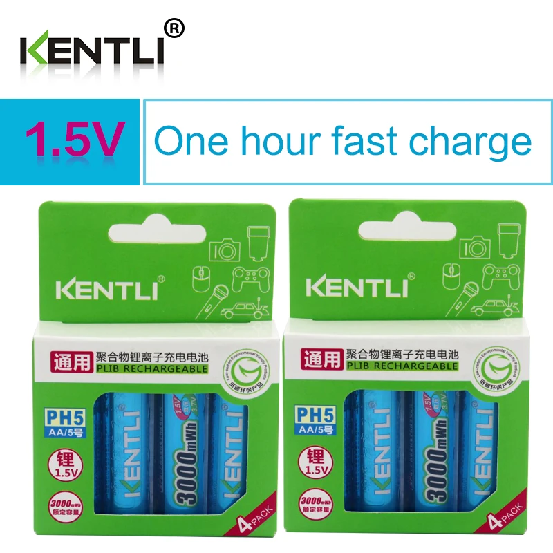 KENTLI 1 5v battery aa rechargeble battery dropshipping ion lithium battery free shipping battery cell flashlight battery