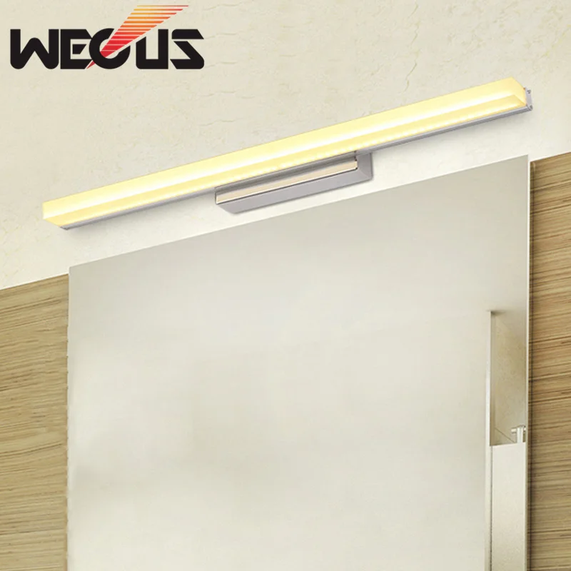 40CM 50CM 60CM Popular Bathroom Led Mirror Light AC85-265V 14W Bedroom Acrylic Vanity Wall Lamp Study Decoration Lighting