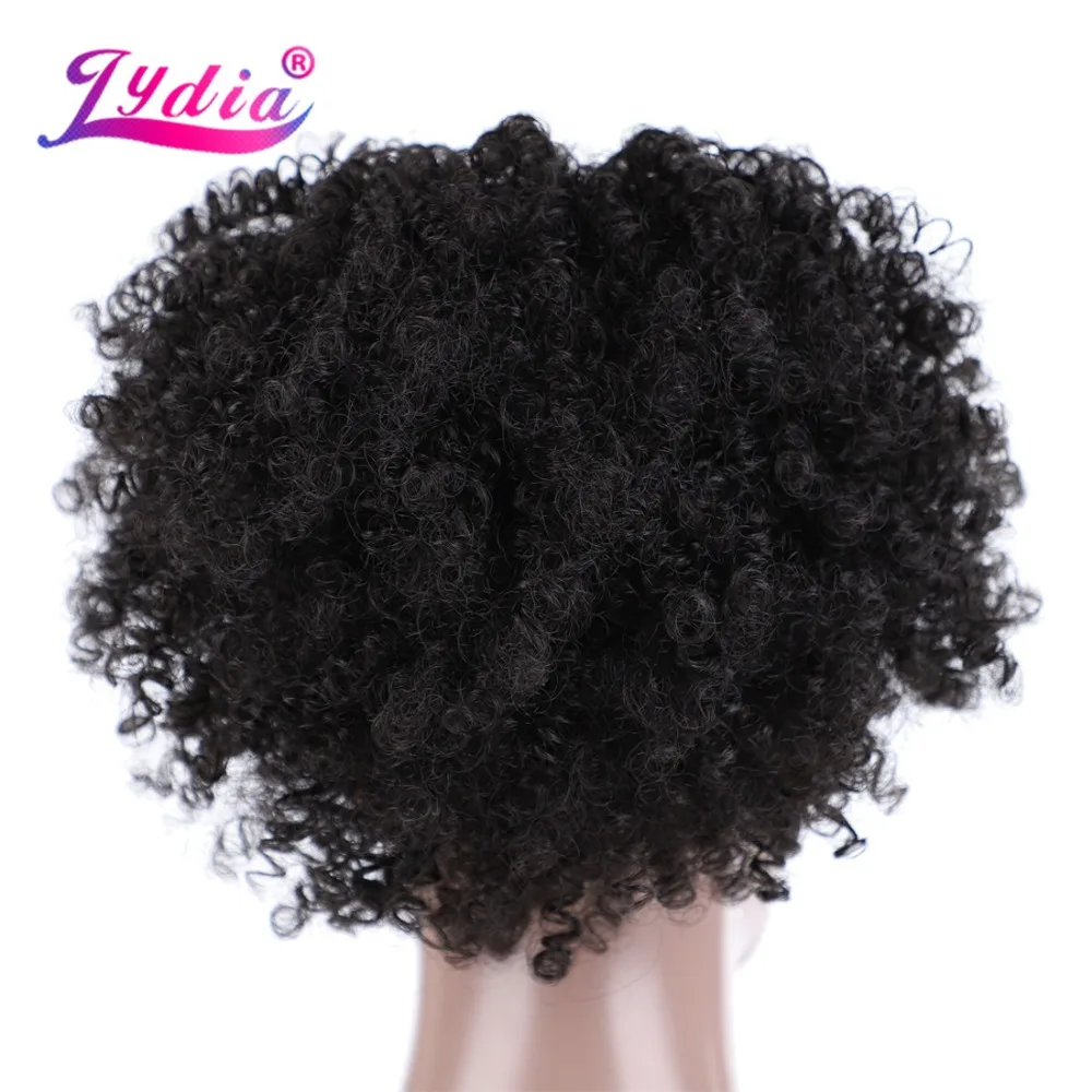 Lydia 15Inch Synthetic Hair Extension Bun Curly Rubber Band Hair With Two Plastic Combs Easy Chignon Updo Drawsting Hairpieces