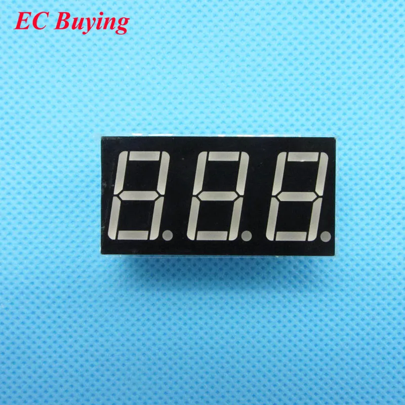 5pcs 3 bit 3bit Digital Tube Common Cathode Digital Tube 0.56" 0.56in. Red LED Digit 7 Segment