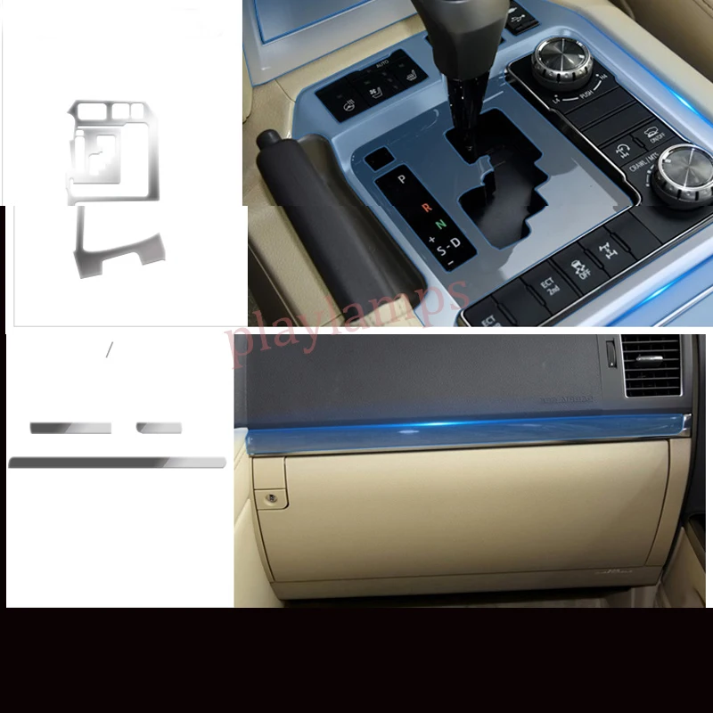 Car Door Handle Stickers TPU film Transparent Sticker Center Console Protection Cover For Toyota Land Cruiser LC200 2016-2018