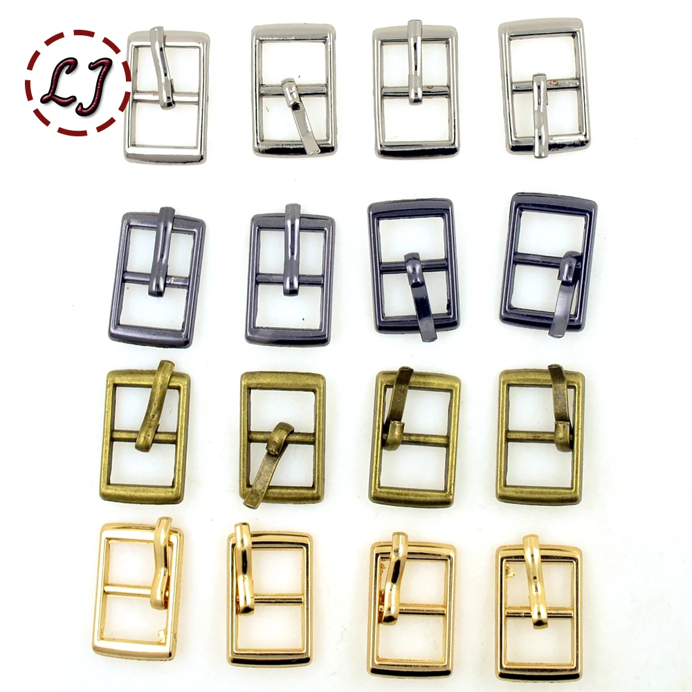 Nuovo 30 pz argento pistola-oro nero piccolo quadrato ovale in lega di metallo scarpe borse fibbie ad ardiglione accessori fai da te cucito