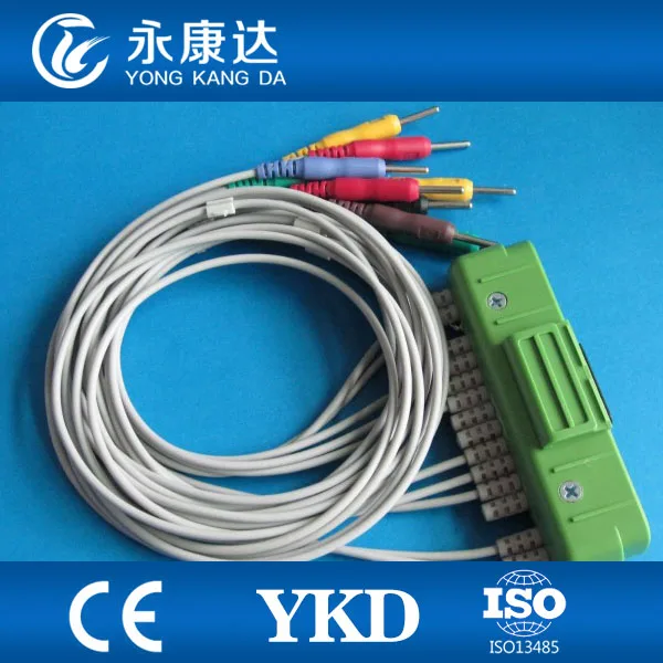 Free shipping For Nihon Kohden ECG-9320/BR-911D EKG Cable with IEC Din3.0 leadwires