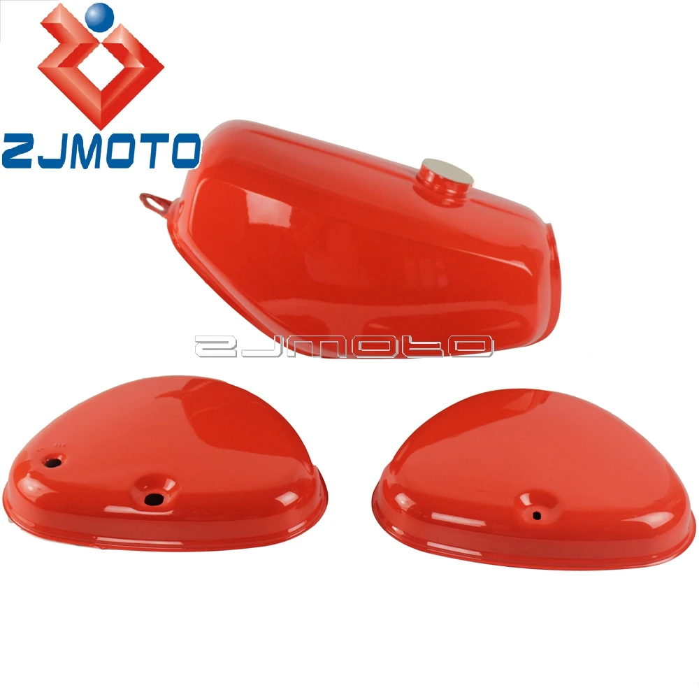 Bemaltes Gas Tank + Seitendeckel Orange For Simson S51 S50 S70 Motorrad Kraftstofftank Fuel Tank