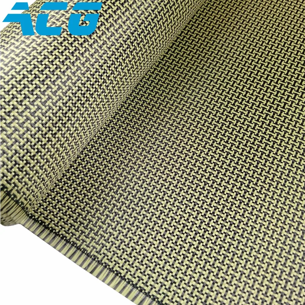 200g  Plain/Twill Weave Hybrid Colorful Carbon Fiber Kevlar Cloth