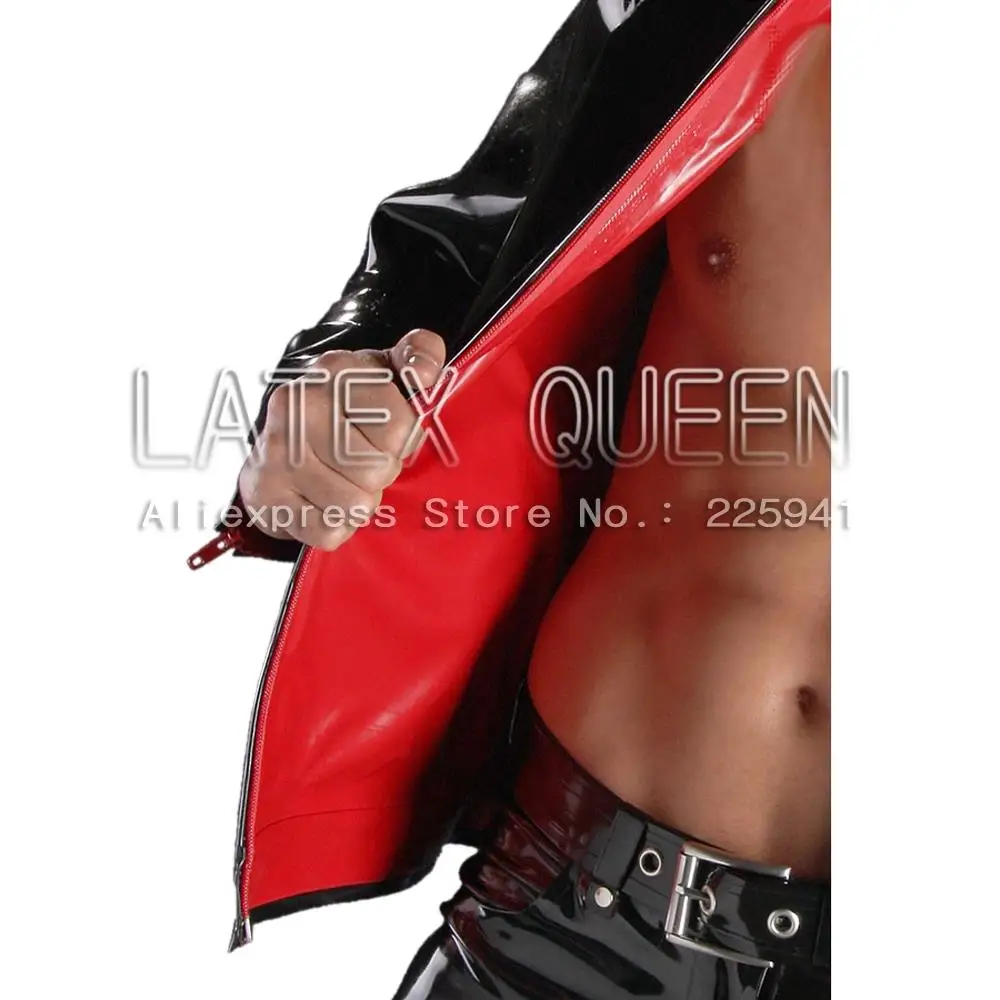 Men two-layer latex coat clothings