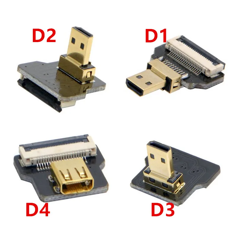FPV Micro Mini HDTV 90degree Adapter 5cm-80cm FPC Ribbon Flat Cable Pitch 20pin for Multicopter Aerial Photography