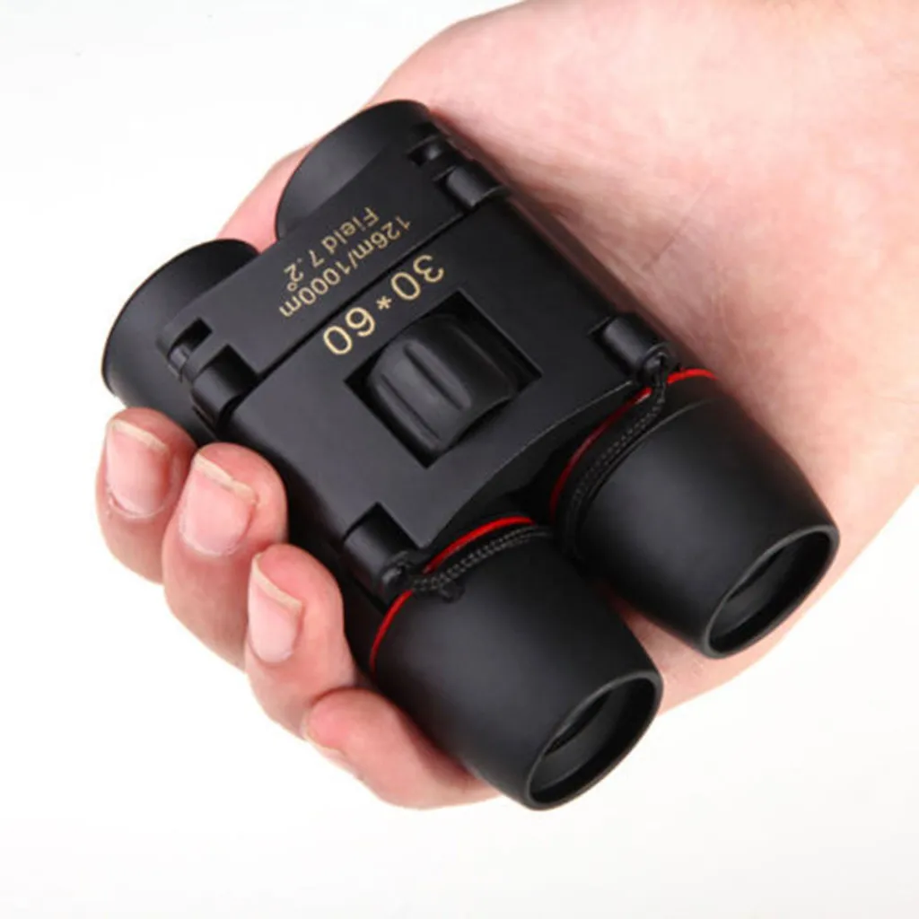 Portable Mini Binocular 30 X 60 Zoom Outdoor Travel Folding Telescope With Bag Outdoor Hunting Optical Night Vision Binocular@40