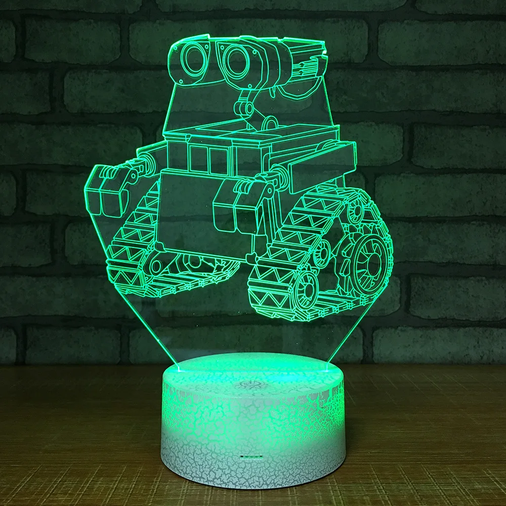 

Factory Direct Sales Animation Led Usb 3d Light Tank Creative Gifts Led Lamp Colorful Remote Control Touch 3d Night Light