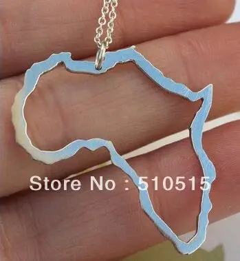 Africa Map Necklace Hiphop Continent Outline Jewelry Pendant Trendy Cape of Good Hope Hot Charm Gift