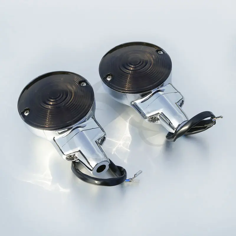 Motorcycle Front Flat Turn Signal Lights Light For Harley Touring Electra Glide Road Glide King Heritage Softail FLSTC 01-17