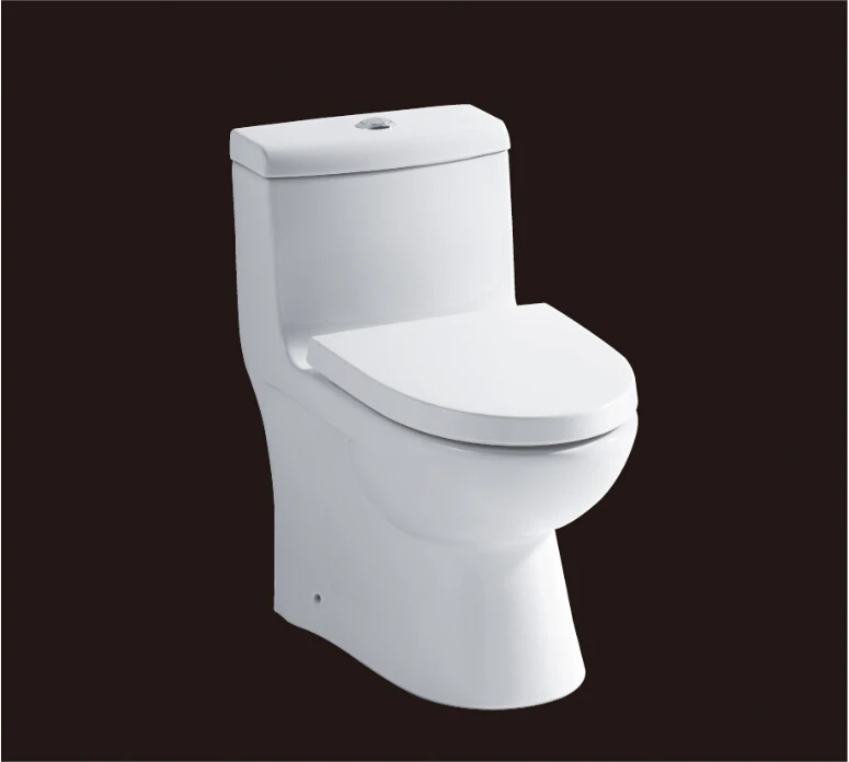 

2019 hot sales water closet one-piece toilet S-trap toilets with PVC adaptor PP soft close seat AST361 UPC certificate