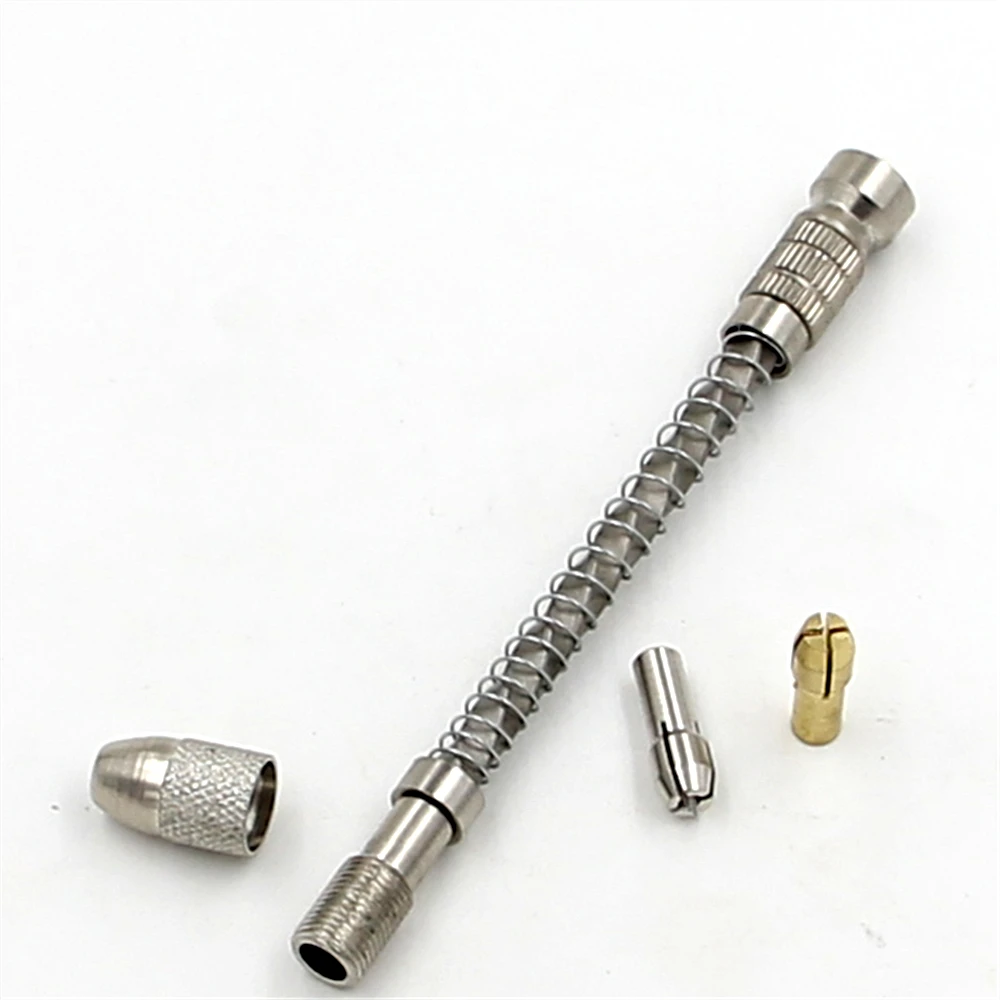 Mini Pin Vise Wood Spiral Hand Push Drill Chuck 0.3-2.0mm Tool Micro Twist Bit Tools Hand Drills 11cm Steel Alloy Newest