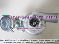 1pcs Twin Turbo TD04 49177-02300 49177-02310 Turbocharger For MITSUBISHI GTO 3000GT Eclipse Galant Dodge Stealth 91-03 6G72 3.0L