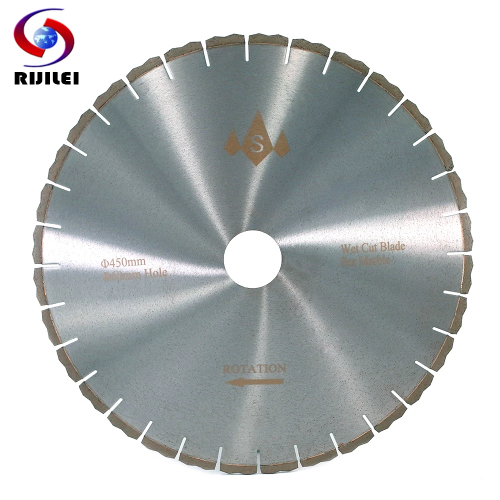 RIJILEI 450mm Marble Silent Diamond Saw Blades Professional cutter blade for marble stone Sharp cutting circular Cutting Tools