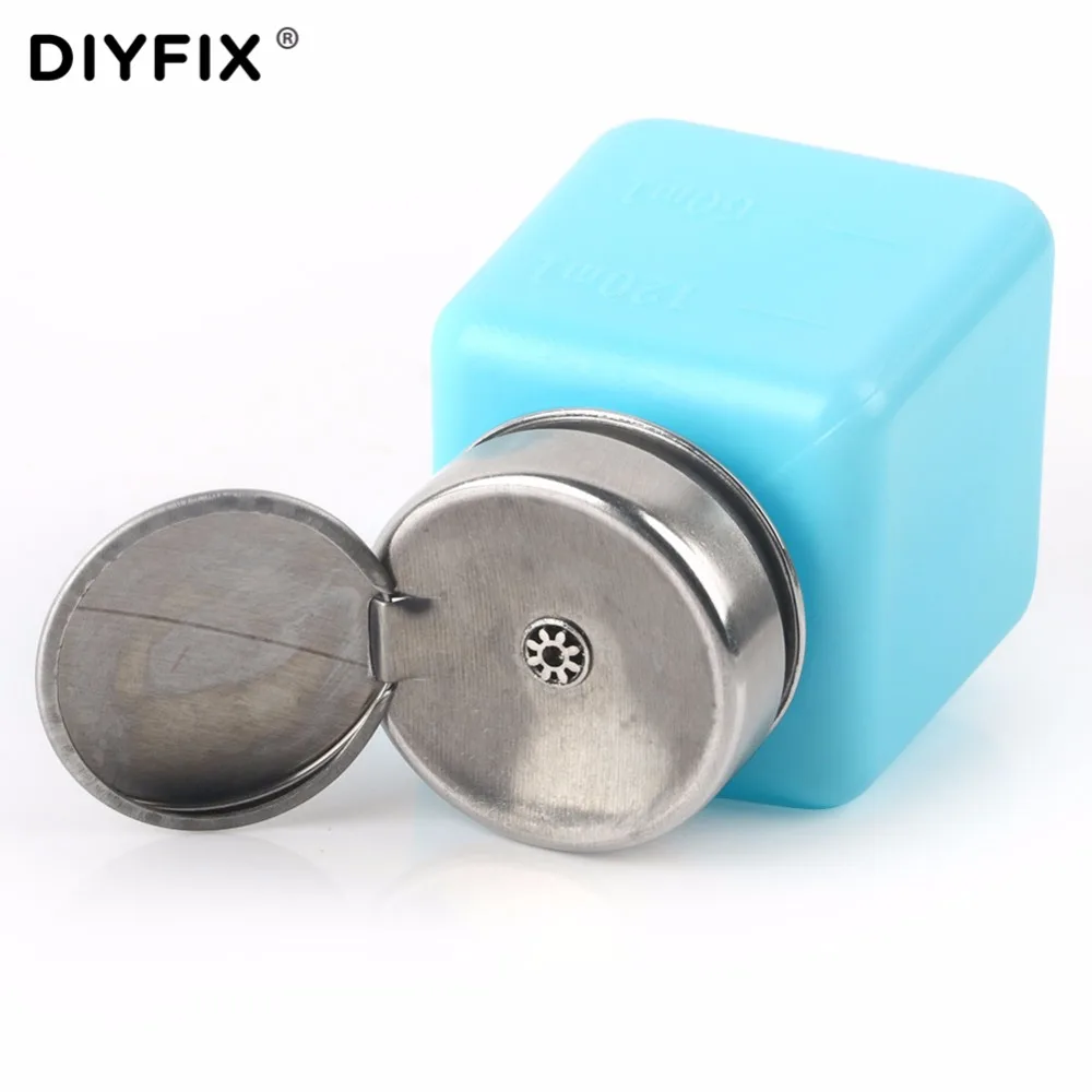DIYFIX 120ML bottiglia per pressa per alcol liquido vuota rimozione residui di colla strumento pulito bottiglia per pompa Dispenser portatile