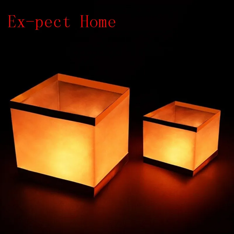 

(100pc/Lot) Outdoor Water Floating Candle Lanterns Biodegradable White Chinese Paper Lantern for Wishing