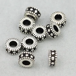 100% 925 Silver Spacers Jewelry Findings Sterling Loose Beads