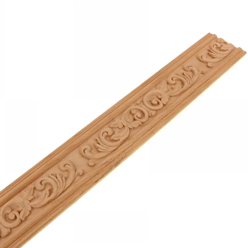 RUNBAZEF Rubber Wood Carved Onlay Applique Unpainted Furniture For Vintage Home Decor Door Cabinet Decoration Colo Figurine
