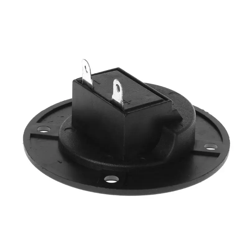 Conector de copo redondo e duplo parafuso, 2 peças, terminal, peças expressas, clipe de mola, ligação dupla, fio dourado, subwoofer automotivo, caixa de som, preto